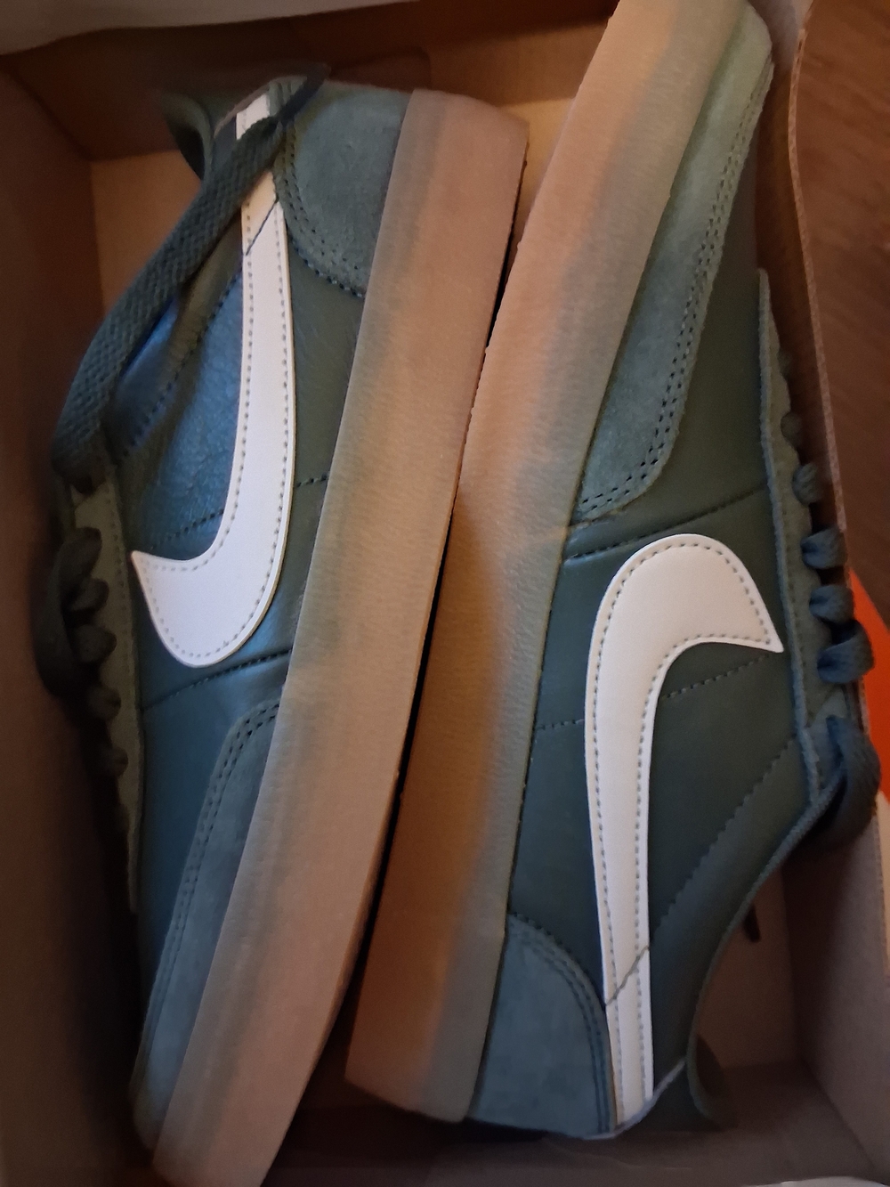 Nike Women's Teal and White Low-Top Sneakers